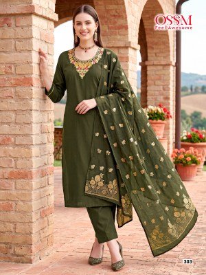 OSSM NARGIS Vol-03  3-Piece Suit Set with Pant Pocket kurti pant with dupatta Catalogs