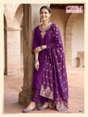 OSSM NARGIS Vol-03  3-Piece Suit Set with Pant Pocket kurti pant with dupatta Catalogs