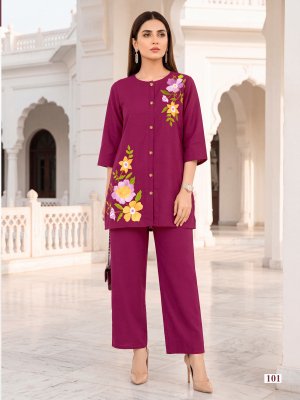 OSSM PIHU Cord Set with Embroidery Work co ord set catalogs