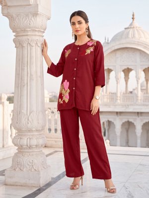 OSSM PIHU Cord Set with Embroidery Work co ord set catalogs