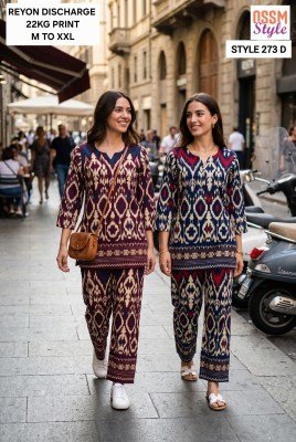 OSSM Rayon Discharge Print Combo Set Collection ( co ord set catalogs