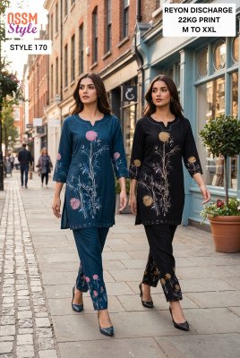 OSSM Rayon Discharge Print Combo Set Collection ( co ord set catalogs