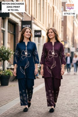 OSSM Rayon Discharge Print Combo Set Collection ( co ord set catalogs