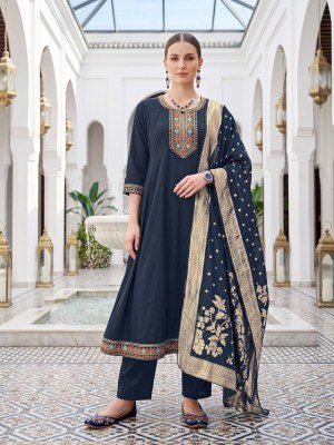 OSSM Resham Vol-03 Anarkali 3-Piece Viscose Roman Silk Set fancy Anarkali suit catalogs