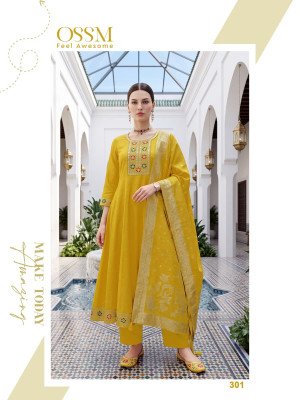 OSSM Resham Vol-03 Anarkali 3-Piece Viscose Roman Silk Set fancy Anarkali suit catalogs