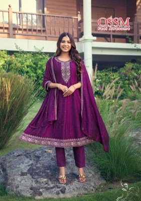 OSSM Shayra Festive Vichitra Silk Ethnic Set  Heavy Embroidery Design  Astar And Embroidered Dupatta Wholesale kurtis catalogs