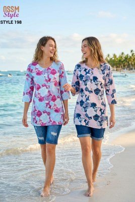 OSSM Style 198 Cotton Print 60  60 Short Tops Collection kurtis catalogs