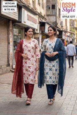 OSSM Style Combo Set Vetican Discharge Print Ethnic Wear Size wise Combo Set