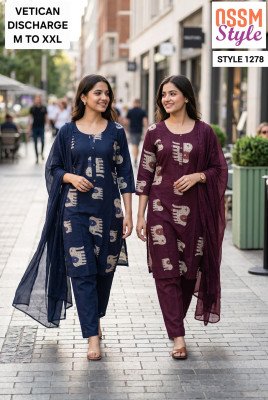 OSSM Style Combo Set Vetican Discharge Print Ethnic Wear Size wise Combo Set