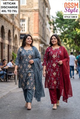 OSSM Style Combo Set Vetican Discharge Print Ethnic Wear Size wise Combo Set