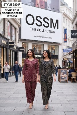 OSSM Style No. 280 Rayon Discharge Print 22Kg Kurti Collection wholesale catalogs