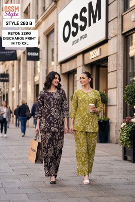 OSSM Style No. 280 Rayon Discharge Print 22Kg Kurti Collection Size wise Combo Set