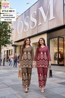 OSSM Style No. 280 Rayon Discharge Print 22Kg Kurti Collection Size wise Combo Set