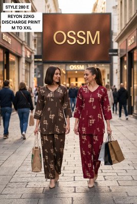 OSSM Style No. 280 Rayon Discharge Print 22Kg Kurti Collection Size wise Combo Set