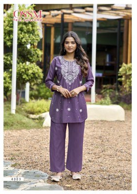 Ossm Vama Vol 4 Fancy Co ord Set featuring Viscos Vetican Silk heavy Top and pant with pockets Wholesale kurtis kurtis catalogs