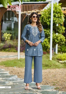 Ossm Vama Vol 4 Fancy Co ord Set featuring Viscos Vetican Silk heavy Top and pant with pockets Wholesale kurtis kurtis catalogs