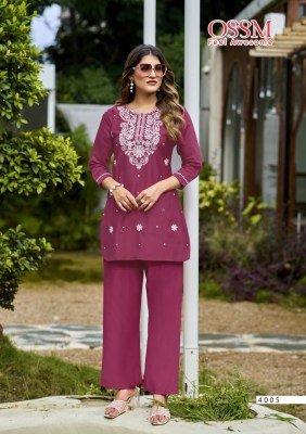 Ossm Vama Vol 4 Fancy Co ord Set featuring Viscos Vetican Silk heavy Top and pant with pockets Wholesale kurtis kurtis catalogs