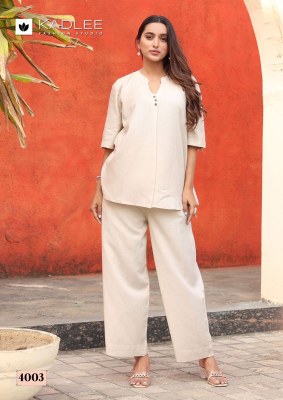 Olivia by Kadlee Exclusive Plain trendy Co ord set catalogue at affordable rate co ord set catalogs
