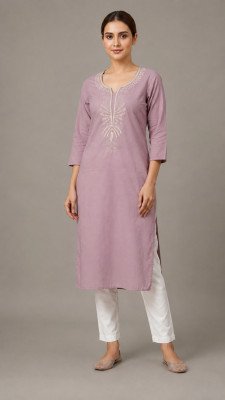 One Piece Cotton 60/60 Coding Embroidery Kurti with Pocket  Size wise Combo Set