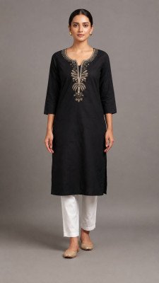 One Piece Cotton 60/60 Coding Embroidery Kurti with Pocket  Size wise Combo Set