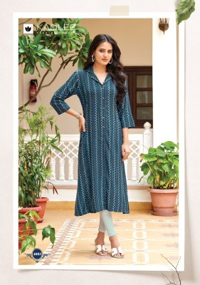 Oraa by Kadlee Hevy reyon thread handwork fancy kurti catalogue at affordable rate kurtis catalogs
