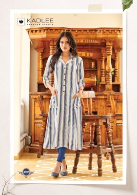 Oraa by Kadlee Hevy reyon thread handwork fancy kurti catalogue at affordable rate kurtis catalogs