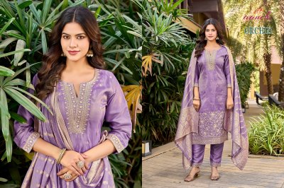 Orchid by Aanchi Pure Simmer 3 pcs set streigth kurti top with bottom collection readymade suit catalogs