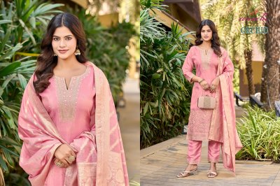 Orchid by Aanchi Pure Simmer 3 pcs set streigth kurti top with bottom collection readymade suit catalogs