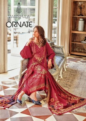 Ornate by Varshaa maslin embroidered fancy unstitched dress material catalogue at low rate  Amavi