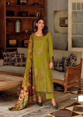 Ornate by Varshaa maslin embroidered fancy unstitched dress material catalogue at low rate  salwar kameez catalogs