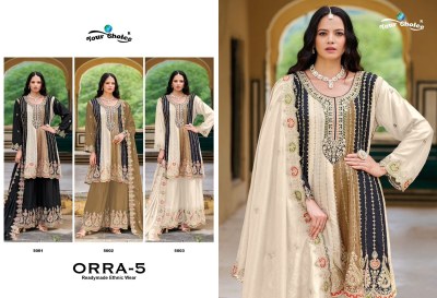 Orra 5 by Your Choice embroidered suit with festival collection on amavi Expo readymade suit catalogs