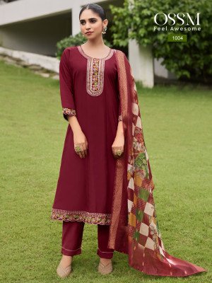 Ossam Resham Vol 02 Premium Anarkali 3pc Set with Heavy Embroidery and Chanderi Dupatta and radymade Suits Wholesale readymade suit catalogs