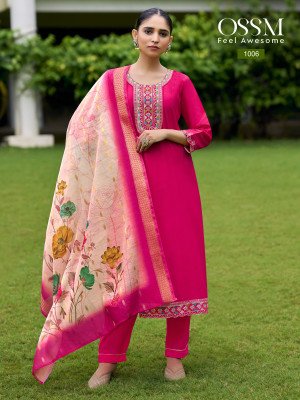 Ossam Resham Vol 02 Premium Anarkali 3pc Set with Heavy Embroidery and Chanderi Dupatta and radymade Suits Wholesale readymade suit catalogs