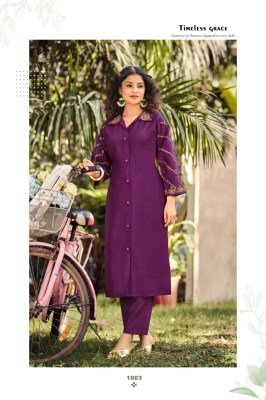 Ossm Barbie Collection Viscose Berlin Silk Embroidered Co-ord Set kurtis catalogs
