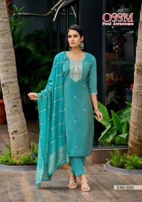 Ossm Mishu Vol 03 Fancy Collection Premium Roman Simmer Fabric Heavy Embroidery Pant Pocket Kurti AndJacquard Dupatta Wholesale kurtis catalogs