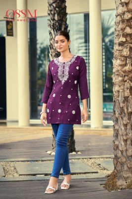 Ossm Nora Vol 07 Fancy Short Tops Heavy Reyon Cotton Embroidery And Wholesale product kurtis catalogs