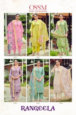 Ossm Rangeela Festive Charm Viscos Roman Silk Suit with Hand Embroidery And Designer Pocket Pant Dupatta Wholesale kurtis catalogs