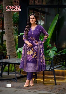 Ossm Sajni Festive Silk Jacquard Digital Print kurti Set Mirror Work Pant Pocket And Digital Jacquard Dupatta Wholesale kurtis catalogs