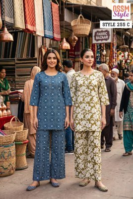 Ossm Style Cotton Printed Palazzo Set with Pocket co ord set catalogs