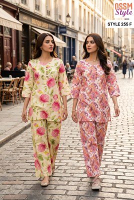 Ossm Style No. 255 Cotton Print Palazzo Set 