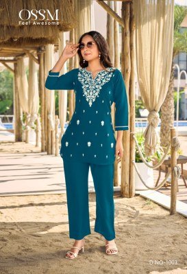 Ossm Vama Vol 5 Viscose Vatican Silk Co-ord Sets with Embroidery co ord set catalogs