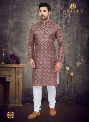 Outluk 104, 105 luanching cotton with digital print kurta payjama catalogue at wholesale price Mens