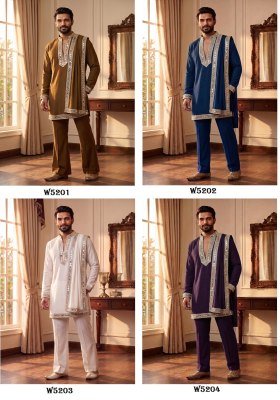 Outluk Wedding 52 Men's Navratri Special Pure Heavy Lachaka Mirror Work Kurta mens kurta