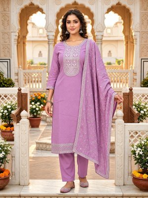 PAHAL Roman Swarovski 3-Piece Suit with Dupatta Work Size wise Combo Set