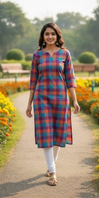 PC Hansika Vol 1 Straight Kurtis 7Pcs Pure Cotton Catalogue Wholesale Rate  kurtis catalogs