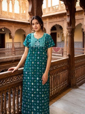 PIPIN Nighty Collection Rajwadi Cotton Nighty with Pocket night wear catalogs