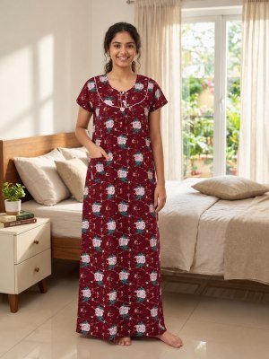 PIPIN Nighty Collection Rajwadi Cotton Nighty with Pocket night wear catalogs