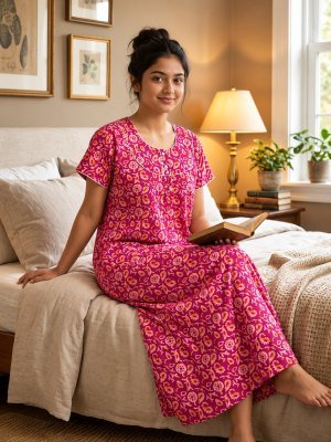 PIPIN Nighty Collection Rajwadi Cotton Nighty with Pocket night wear catalogs