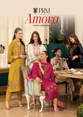 PRM India Amoro Roman Silk A Line Kurti Set with Embroidery, Handwork And Tabby Silk Digital Print Dupatta Wholesale kurtis catalogs