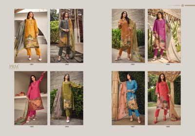 PRM Trendz present Flori pure musline silk digital print with heavy khatli work unstitched suit catalogue pakistani suit catalogs